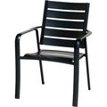 Almo Fulfillment Services Llc Cortino All-Weather Commercial-Grade Aluminum Slatted Dining Chair CORTDNCHR-1GM